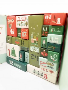 24-Compartment Double Door Advent Calendar Box Right View Image